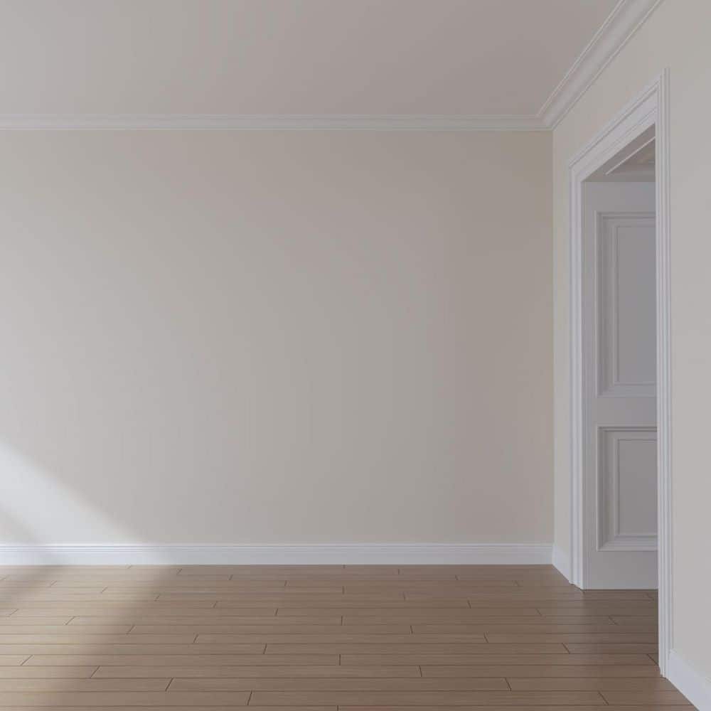Primed White Polyurethane Smooth Crown Moulding 94.5"
