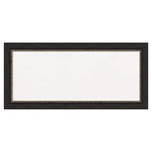 Accent Bronze Narrow White Corkboard 34 in. x 16 in. Bulletin Board Memo Board