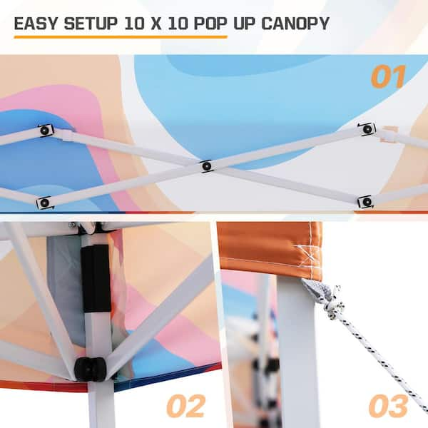 10 ft. x 10 ft. Slant Leg Pop-Up Canopy