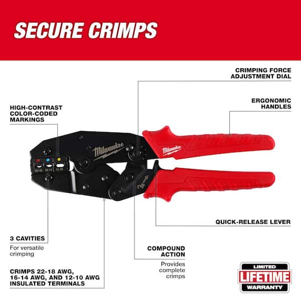 Ratcheting Insulated Terminals Crimper