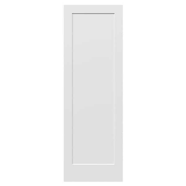 32 in. x 96 in. Tall 1-Panel Shaker Solid Core Primed Wood Interior Door Slab w/Reversible Handing and No Bore Hole