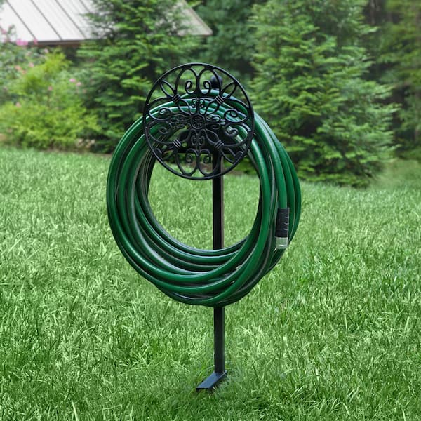 Hose reel Garden Hose holder with Tool Storage Basket, Heavy Duty Metal Water  Hose holder Wall Mount, Garden Water Hose Reel Storage for Outer Yards and  Garden Lawns : : Patio, Lawn