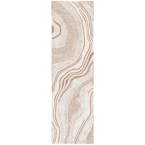 SAFAVIEH Fifth Avenue Beige/Ivory 2 ft. x 6 ft. Gradient Abstract Runner Rug