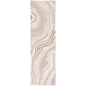 Fifth Avenue Beige/Ivory 2 ft. x 8 ft. Gradient Abstract Runner Rug