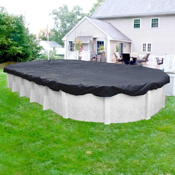 Pool Mate Classic 16 ft. x 32 ft. Oval Navy Blue Winter Pool Cover