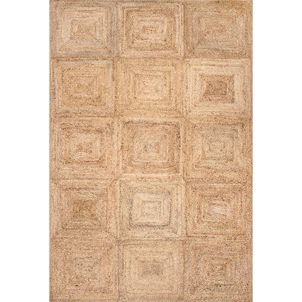 Christie Hand Braided Flatweave Jute Natural 8 ft. x 10 ft. Area Rug