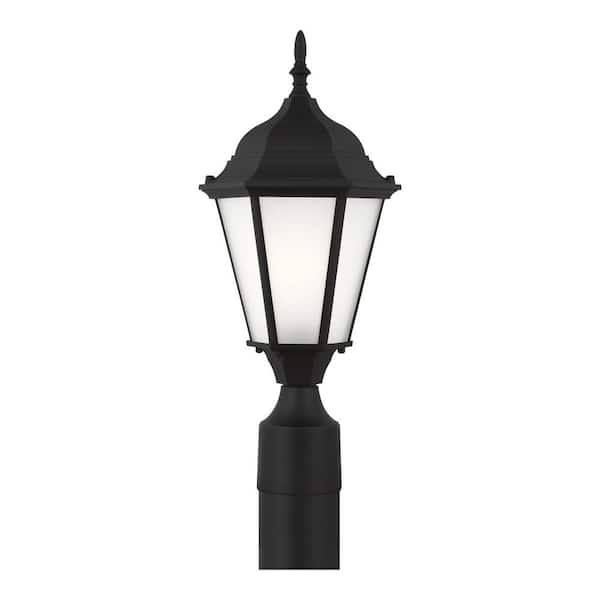 Generation Lighting Bakersville 1-Light Black Outdoor Post Lantern