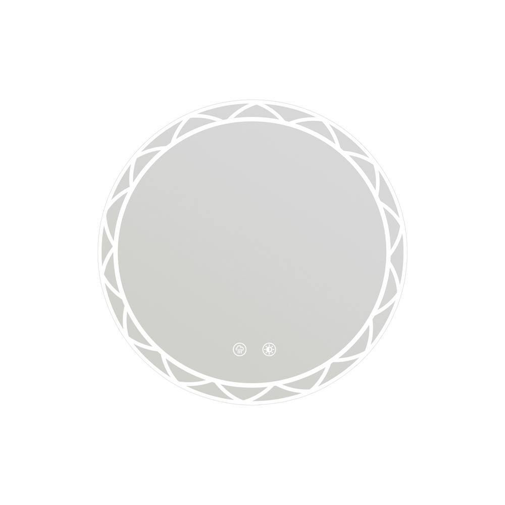 36 in W x 36 in. H Round LED Bathroom Mirror-Adjustable Color Temperatures 