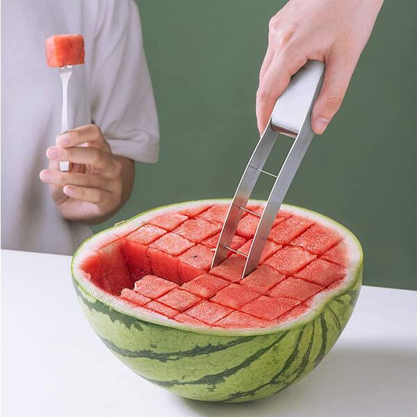 Esepony Stainless Steel Watermelon Cutter Slicer with Cube Cutter