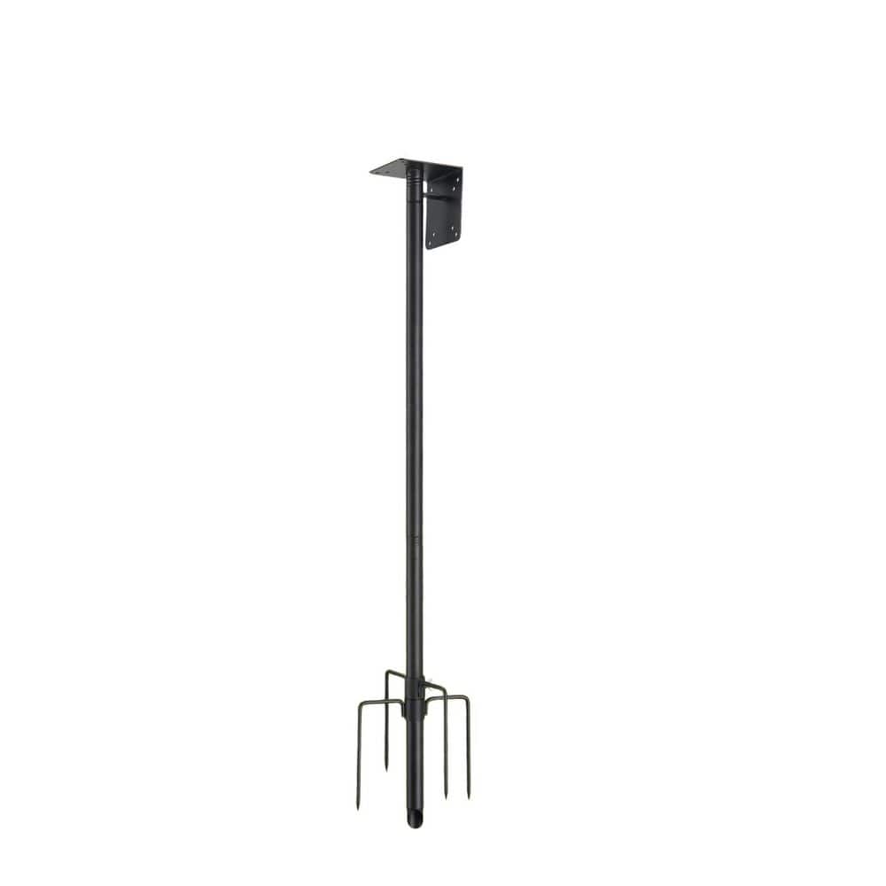 74 in. Black Metal Bird House Pole with 5-Prong Base, Adjustable Feeding Stand (Birds House Not Included) price history on PriceWatchPro