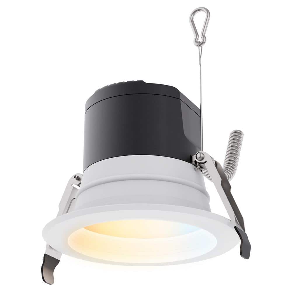 4 in. Adjustable White 27K, 30K, 35K, 40K, 50K, New Construction Remodel 9,13,18-Watt Recessed Downlight Kit (1-Pack) price history on PriceWatchPro