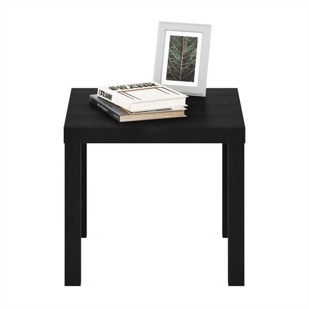 Furinno Black Composite Wood Square Side Table