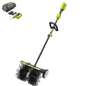 40V Expand-It Cordless Battery Attachment Capable Trimmer Power Head and Sweeper Attachment w/ 4.0 Ah Battery, Charger