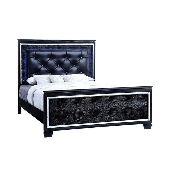 William's Home Furnishing Bellanova in Black  Queen Bed