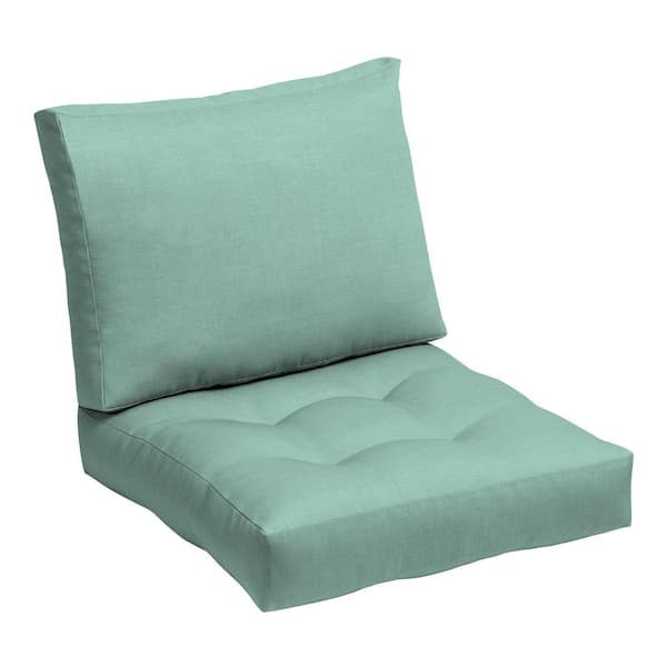 Plush Blowfill Deep Seat Set 24 in. x 24 in., Aqua Leala