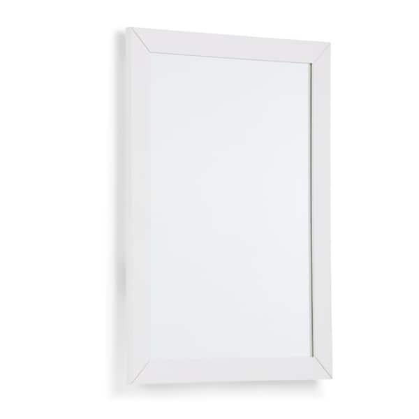 Simpli Home Cape 22 in. W x 30 in. H Framed Rectangular Bathroom Vanity Mirror in Off White