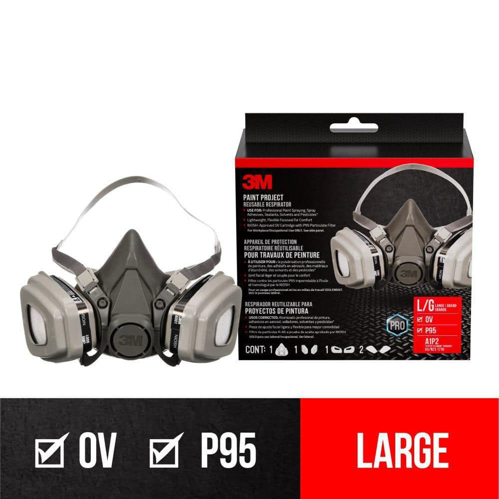 3M 6311 P95 Reusable Large Paint Project Respirator