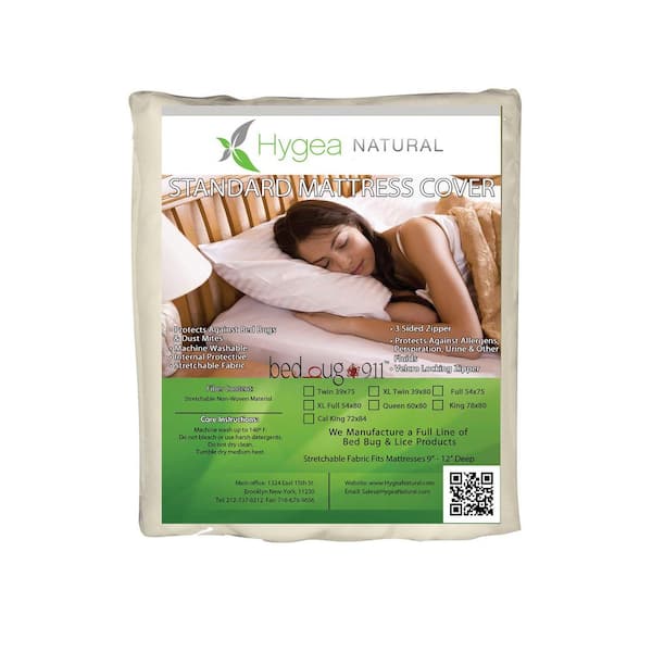 Hygea Natural Bed Bug, Non-Woven, and Water Resistant King Mattress Or Box Spring Cover