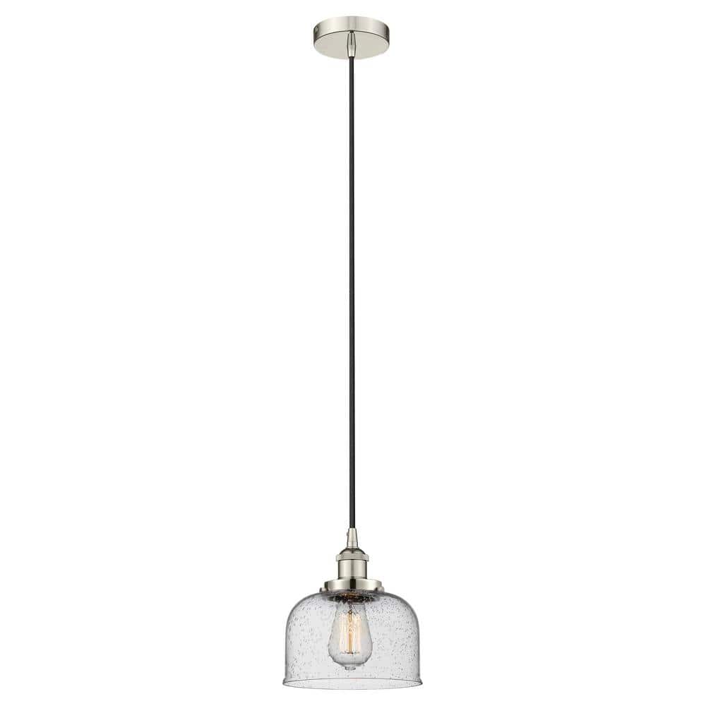Bell 60-Watt 1-Light Polished Nickel Standard Mini Pendant Light with Seeded Glass Shade, No Bulbs Included price history on PriceWatchPro