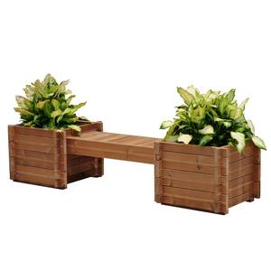 1 very Large Square contemporary  solid rustic wooden planter 23x23x15ins 