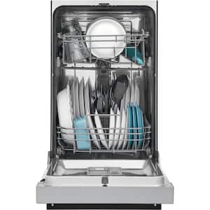 18 In. in. Front Control Built-In Tall Tub Dishwasher in Stainless Steel with 6-Cycles, 52 dBA