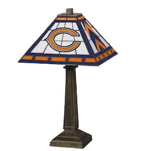 NFL 23 in. Antique Bronze Stained Glass Mission Lamp- Bears