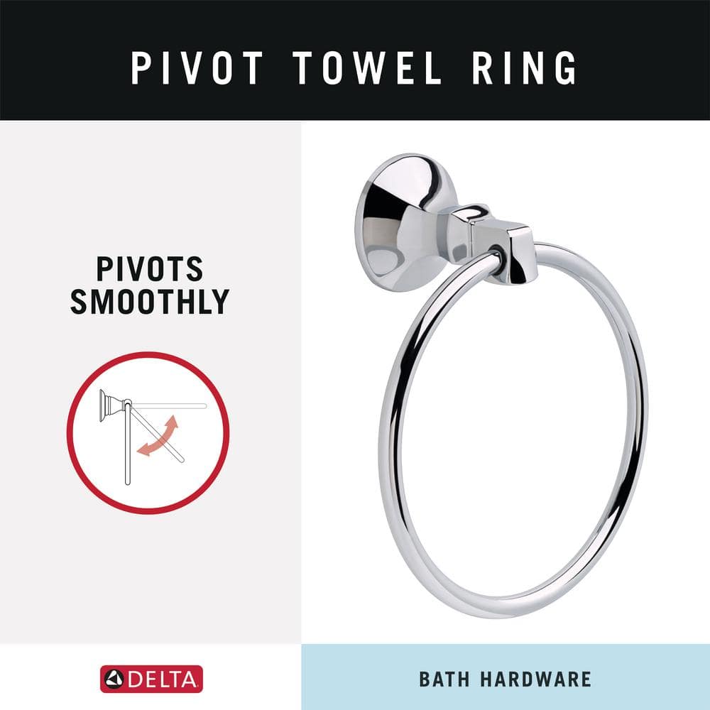 Polished Chrome Wall Mounted Towel Ring