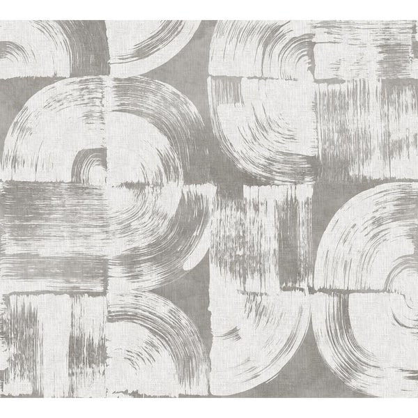 REMIX WALLS Brushstrokes Dove Grey Abstract Wall Mural Sample