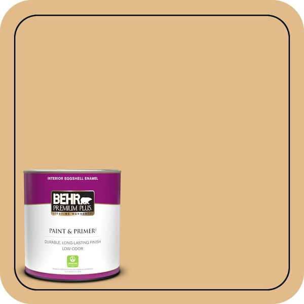 BEHR PREMIUM PLUS 1 qt. #M280-4 Royal Gold Eggshell Enamel Low Odor Interior Paint & Primer