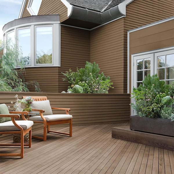 BEHR 5 gal. #290F-7 Wooden Cabin Solid Color House and Fence
