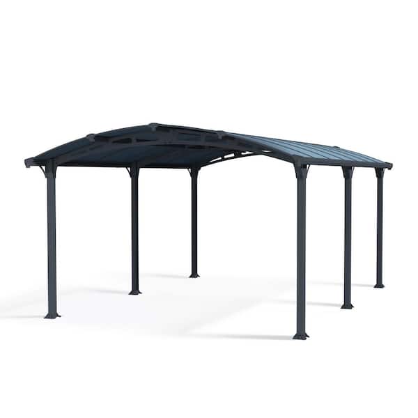 CANOPIA by PALRAM Arcadia 12 ft. x 17 ft. Gray/Gray Metal Carport