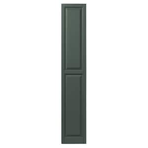15 in. x 71 in. Raised Panel Polypropylene Shutters Pair in Green