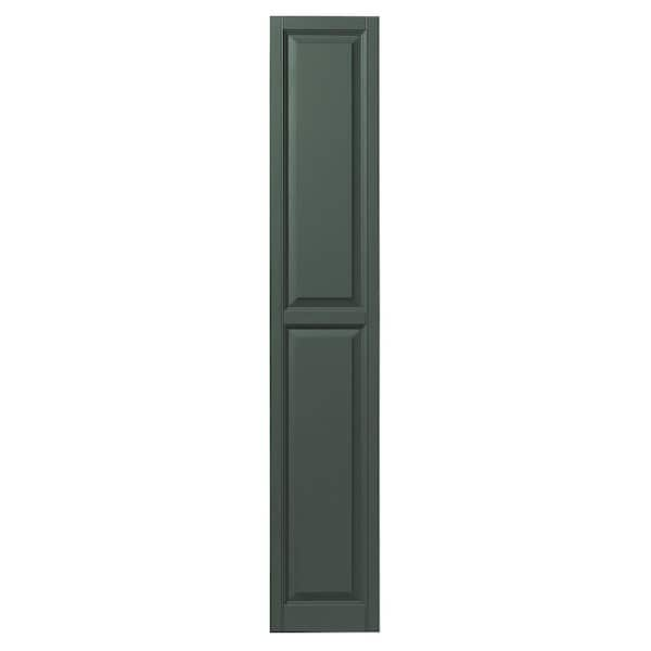 Ply Gem 15 in. x 75 in. Raised Panel Polypropylene Shutters Pair in Green