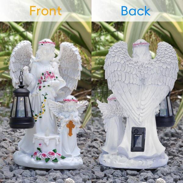 Solar-Powered Angel Garden Statue, Outdoor Garden Angel Statue