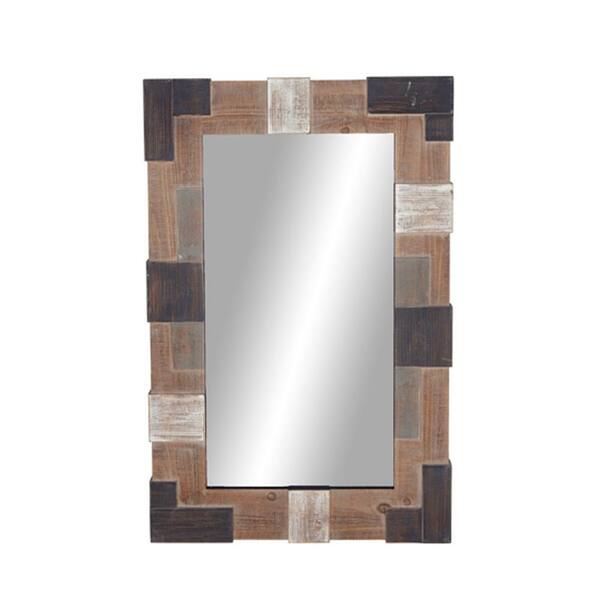 Litton Lane Large Rectangle Brown Modern Mirror 45 In H X 4 76 W 89368 The Home Depot Litton Lane Large Rectangle Brown, Large Rectangular Modern Mirrors