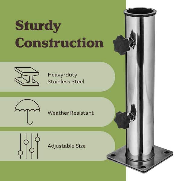 Pure Garden 2.4 lbs. Stainless-Steel Adjustable Patio Pure Garden 2.4 lbs. Stainless-Steel Adjustable Patio