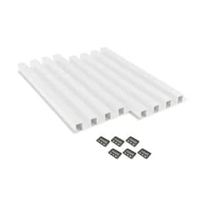 1 in. x 3-1/4 ft. x 9 ft. Wall Cladding White Interlocking Composite Decorative Wall Paneling 6-PC (28.62 sq. ft. /Pack)