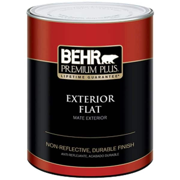 BEHR PREMIUM PLUS 1 qt. Deep Base Flat Exterior Paint & Primer