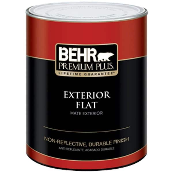 BEHR PREMIUM PLUS 1 qt. Medium Base Flat Exterior Paint & Primer