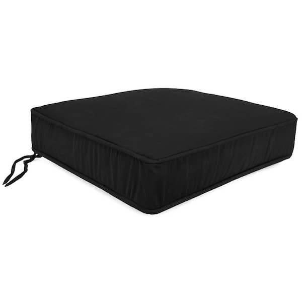 Jordan Manufacturing 22.5 in. L x 22.5 in. W x 5 in. T Outdoor Deep Seat Cushion in Canvas Black