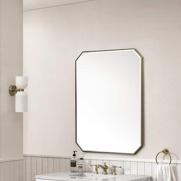 James Martin Vanities Tampa 39-3/8 x 29-1/2 Framed Bathroom Mirror Matte  Black