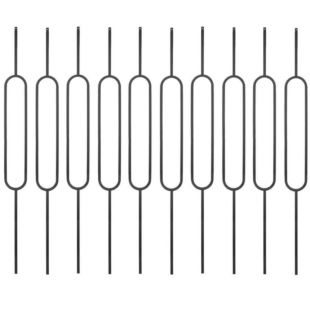 44 in. H x 4 in. W Wrought Iron Hollow Single Oval Decorative Metal Balusters for Deck Railings, 10-Pack price history on PriceWatchPro