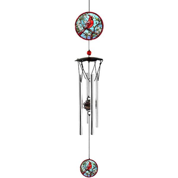 Phewnyzo 24 in. Cardinal Wind Chimes for Outdoor Home Patio Garden Decor