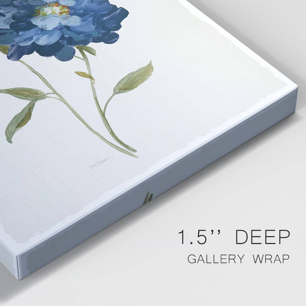 Blue Mums White Canvas Unframed Wall Art 12 x 18