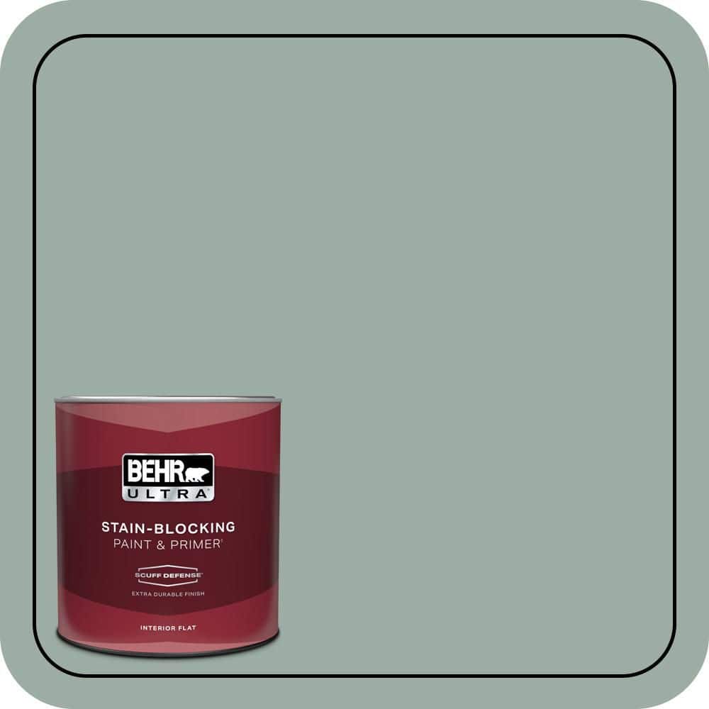 1 qt. #N420-3 Misty Moss Extra Durable Flat Interior Paint & Primer price history on PriceWatchPro