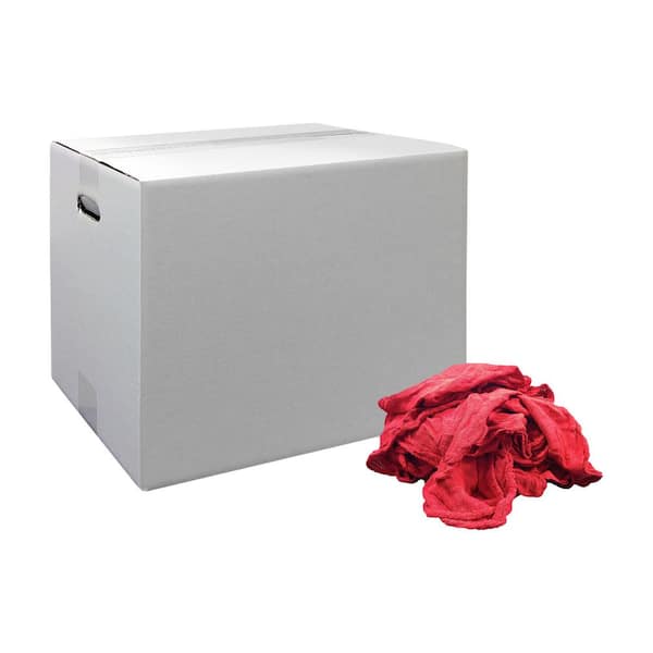 Intex 12 in. W. x 13 in. L Industrial Red Shop Towels (300-Count)