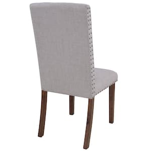 Gray Fabric Parsons Chair Set of 2
