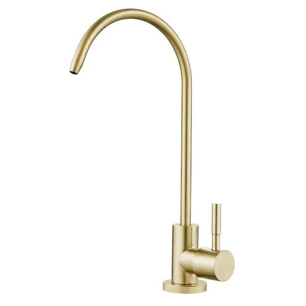 Traditional Single-Handle Beverage Faucet with 304 Technology in Stainless Steel in Brushed Gold