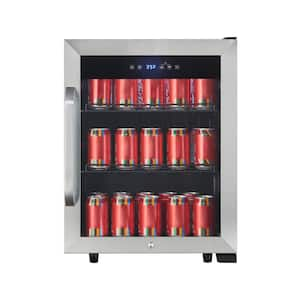 Commercial 18.9 in W. Single Zone 58 Can Beverage Cooler in Stainless Steel