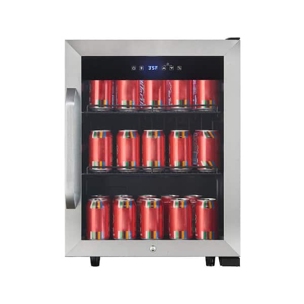 Magic Chef Commercial 18.9 in W. Single Zone 58 Can Beverage Cooler in Stainless Steel